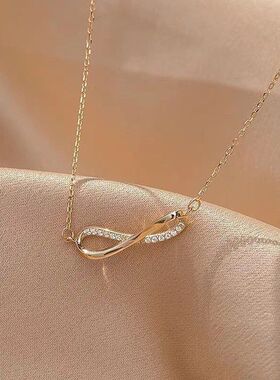 风小众莫比项链项链金色链网女