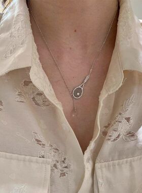 项链锁骨「高级感别出心裁链银色