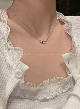 ins女轻奢气网红镀金质感项链钻