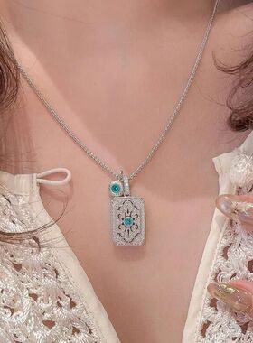 女轻奢项链钻锁骨气质小红书牌