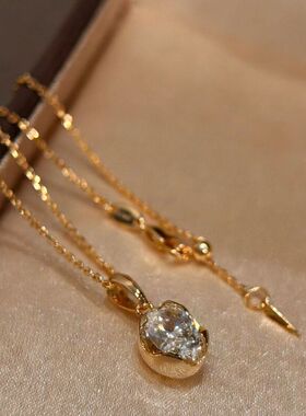 高级感小红书蛋形链锁骨爆款椭圆