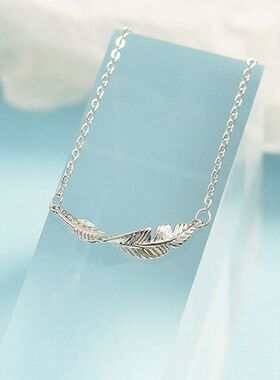 欧美七夕饰品叶子百搭个性项链