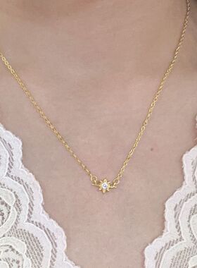 链小小众小巧时尚锆石项链清新
