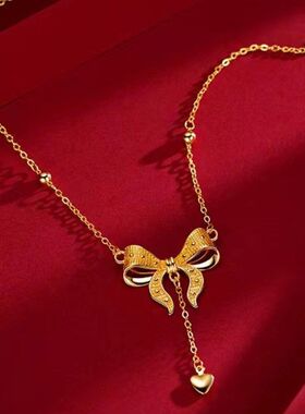 流苏爆款长款抖音套链蝴蝶结时尚