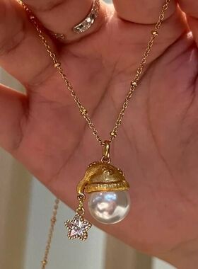 帽圣诞吊坠同款小红书星星项链