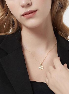 项链锁骨气质批发仿精致山茶花