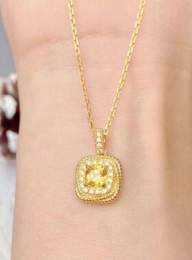 节金色项链小送方糖礼物镀金女