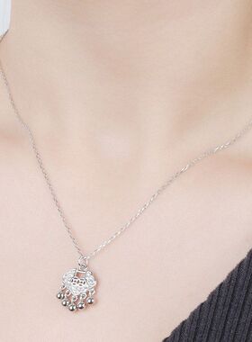 链锁平安批发项链铜钱小众抖音