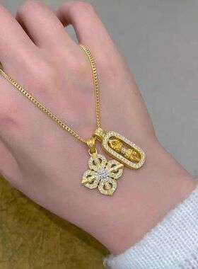 钻降魔送镶点金刚杵十字吊坠同