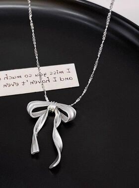 吊坠新款蝴蝶结小众飘带简约时尚