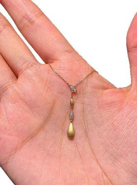 项链气质金色链潮设计感锁骨中古