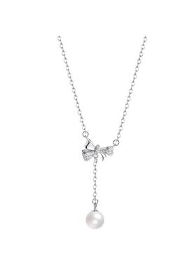 小众珍珠2025流苏蝴蝶结吊坠气质