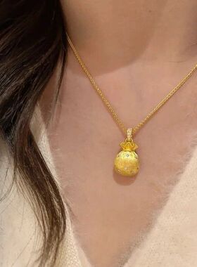 小众锁骨新款项链女轻奢波点闪