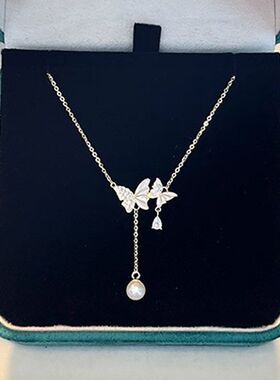 颈链高级感轻奢设计甜美蝴蝶仿女