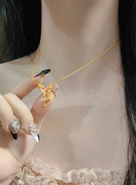 流苏项链吊坠珐琅缤纷铃铛小众