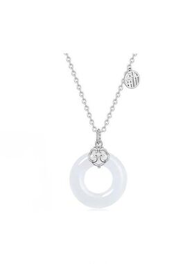 2025项链福气设计链国潮转运祥云新款锁骨吊坠招财满满女玉髓小众