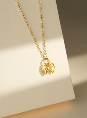 女小众项链链送气质温柔蝴蝶结