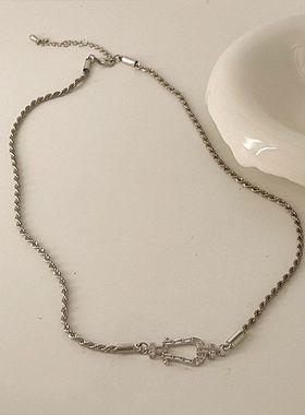 款项链女纯银999配饰锁骨链首饰