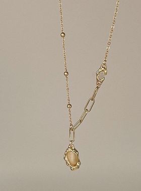 众项链女纯银999配饰锁骨链首饰珍珠高级感轻奢小众项坠装饰毛衣