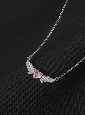 项链小众锁骨天使甜美爱心新款