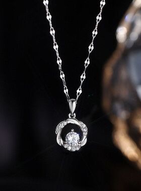 新款女轻莫比乌斯风链锁骨项链