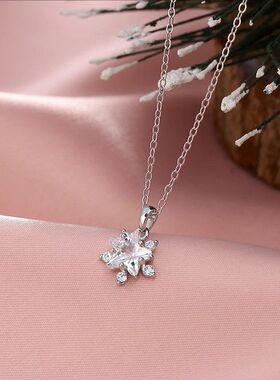 小众颈链项链代发雪花时尚星光
