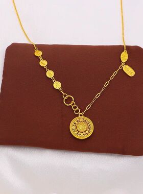 项链爆款平安罗盘精致链子八宝