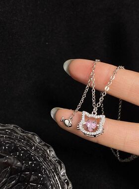 锁骨时尚韩版卡通饰品猫咪链学生