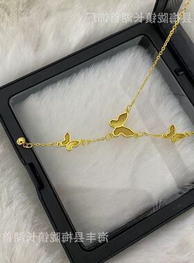 精美蝴蝶女新款在逃公主金色链流苏秋冬轻奢高级感2024项链毛衣链