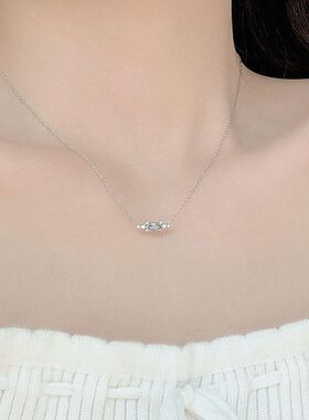 女轻奢锁骨设计感项链锆石颈链