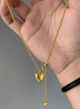 爆款女沙爱心复古锁骨代发下款