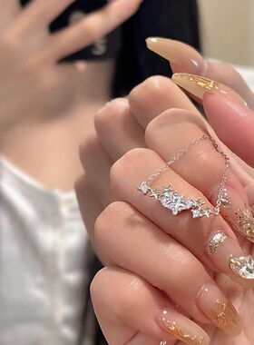 高级设计感满天星精致项链颈链百搭锆石女轻星星奢小众锁骨链韩式