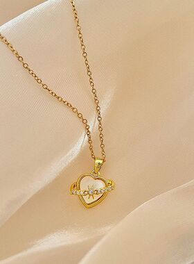 爱心链代发女日韩设计感不锈钢