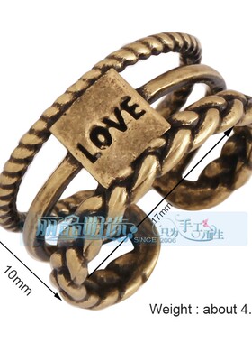 男士嘻哈欧美戒指可调节