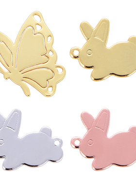 M55 DIY饰品配件微镶  桃心 月亮 动物蝴蝶 笑脸 锆石连接