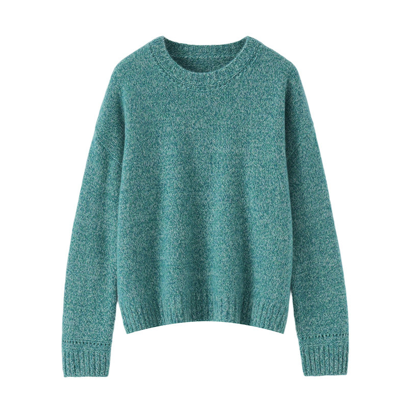 100%纯山羊绒针织衫女圆领花纱羊绒衫保暖打底衫百搭长袖毛衣上衣,淘宝优惠券,粉丝福利购,淘宝优惠卷