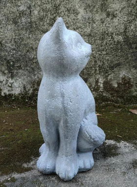 花园庭院创意动物卡通户外树脂花园造景装饰园艺招财猫咪摆件