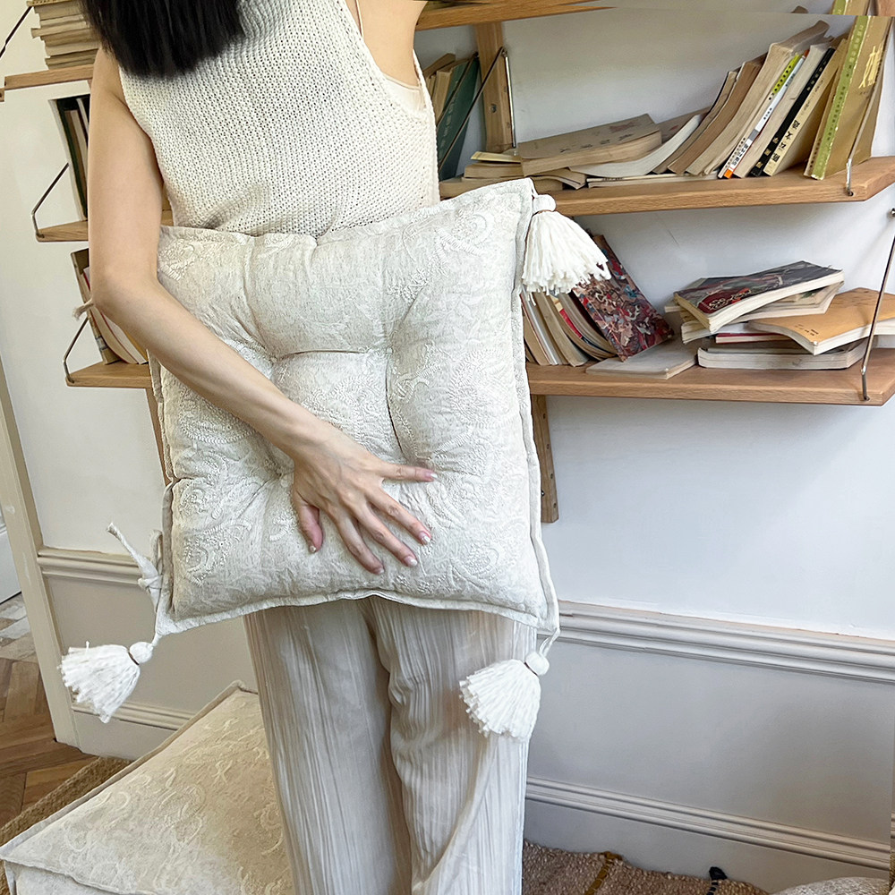 福笙中古风流苏坐垫民宿酒店沙发椅垫办公室久坐屁垫子蒲垫咖啡馆,淘宝优惠券,粉丝福利购,淘宝优惠卷