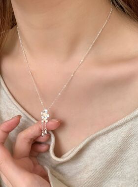 轻奢S925纯银栀子花戒指项链耳钉女款新中式简约复古小清新小红书