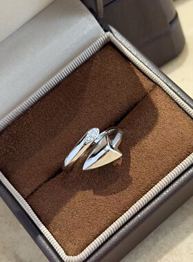 轻奢S925纯银 箭头光面开口戒指轻奢百搭简约日常时尚