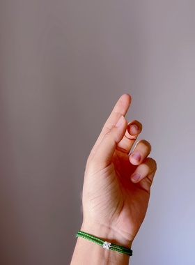 天然A货翡翠小米珠双排手链