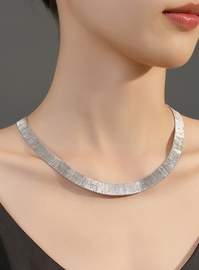 意大利S925银10M意式欧美拉丝银丝项链