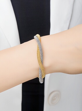 轻奢意大利跨境爆款感手饰s925银4.5mm闪珠磁吸手链女现货