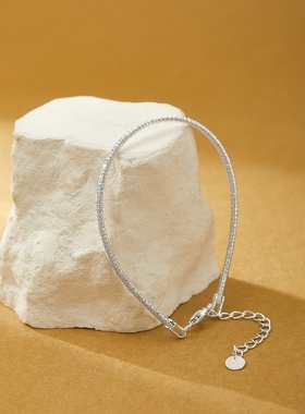 意大利拉丝 s925银扁车花缠绕银丝时尚百搭ins风手链送朋友