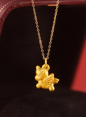 设计师马上有钱足银999项链女新中式国潮本命年独角兽锁骨链生肖