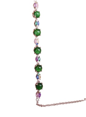 天然a货翡翠手链s925纯银珠宝翡翠手饰简约百搭电商源头