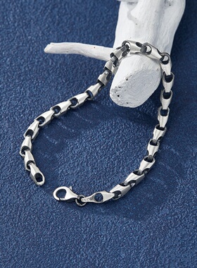 轻奢意大利锋芒系列S925银【破晓之矢】镂空箭头复古硬朗型男手链