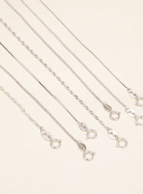 s925银女士项链蛇骨链肖邦链水波