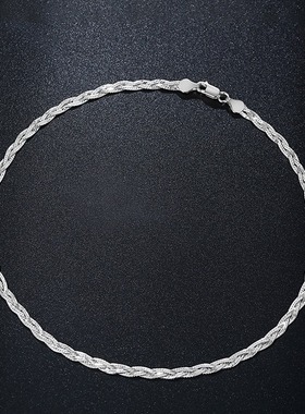 设计师玮禧925银意大利三色三编电镀18K金编织链轻奢闪耀个性