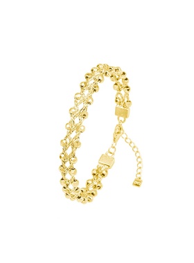 玮禧星空碎影S925银双排镭射圆球梦幻编织手镯时尚百搭INS风